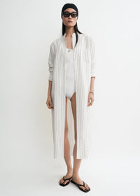 Striped summer tunic white/oyster