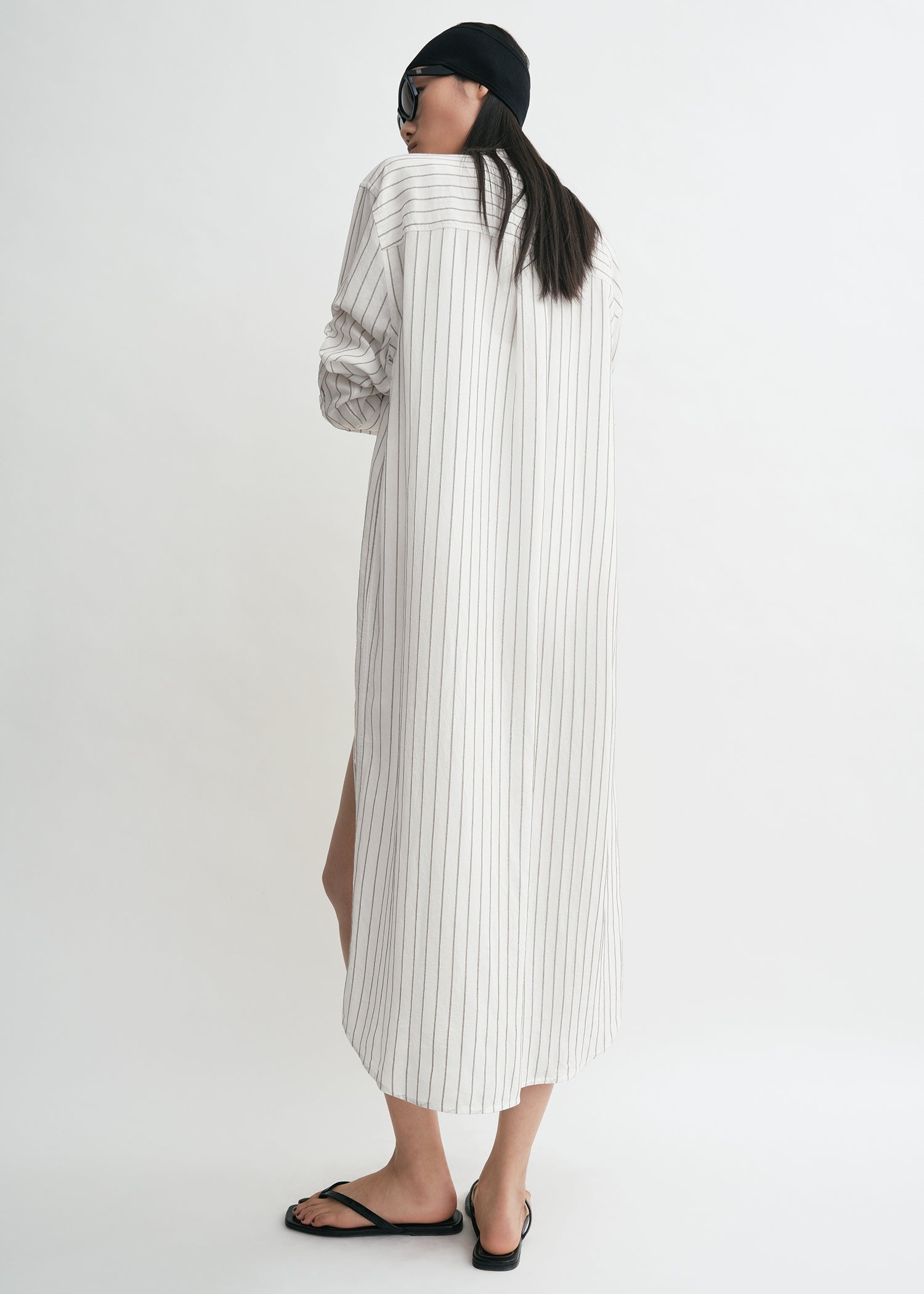 Striped summer tunic white/oyster