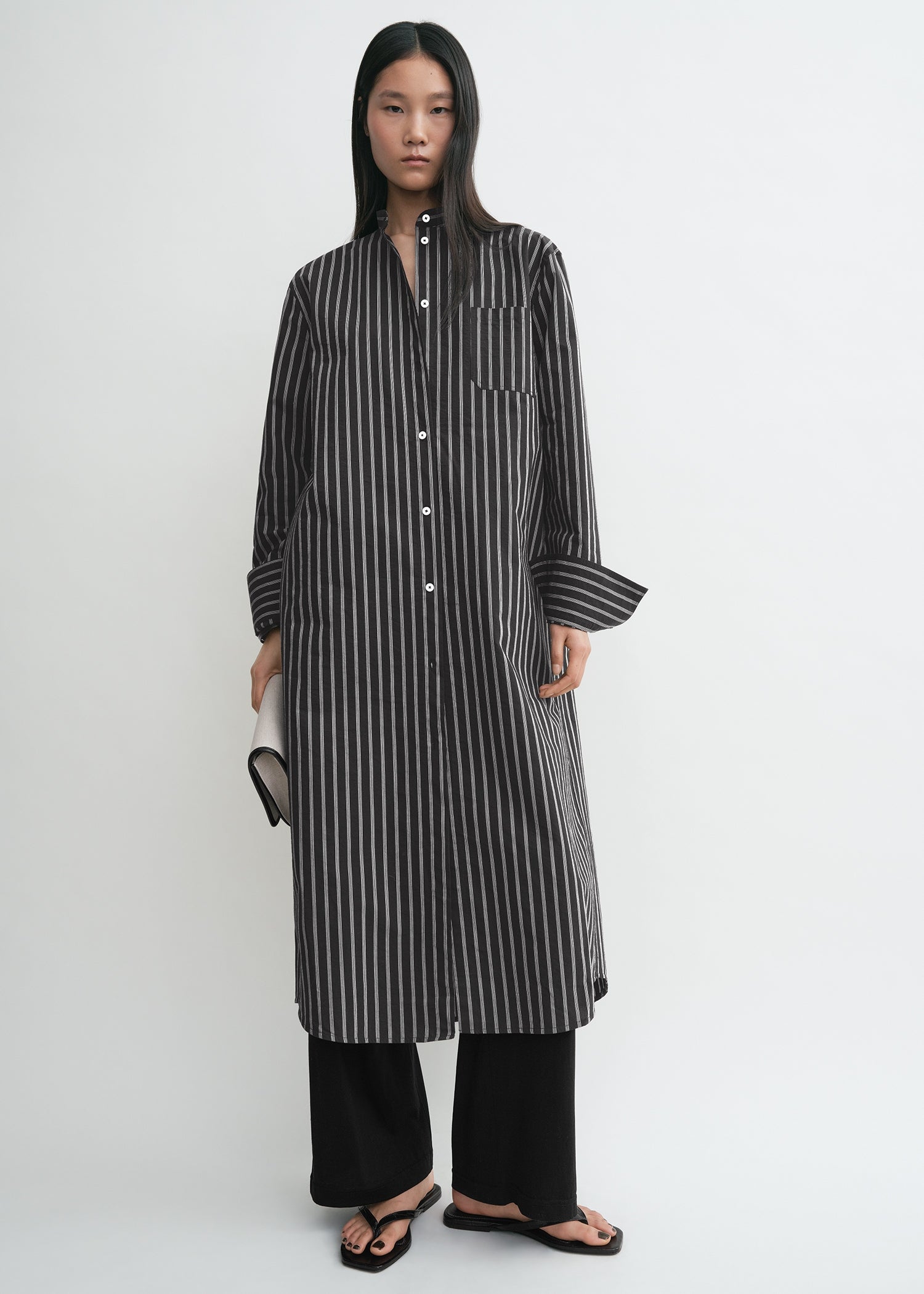 Striped summer tunic black/white