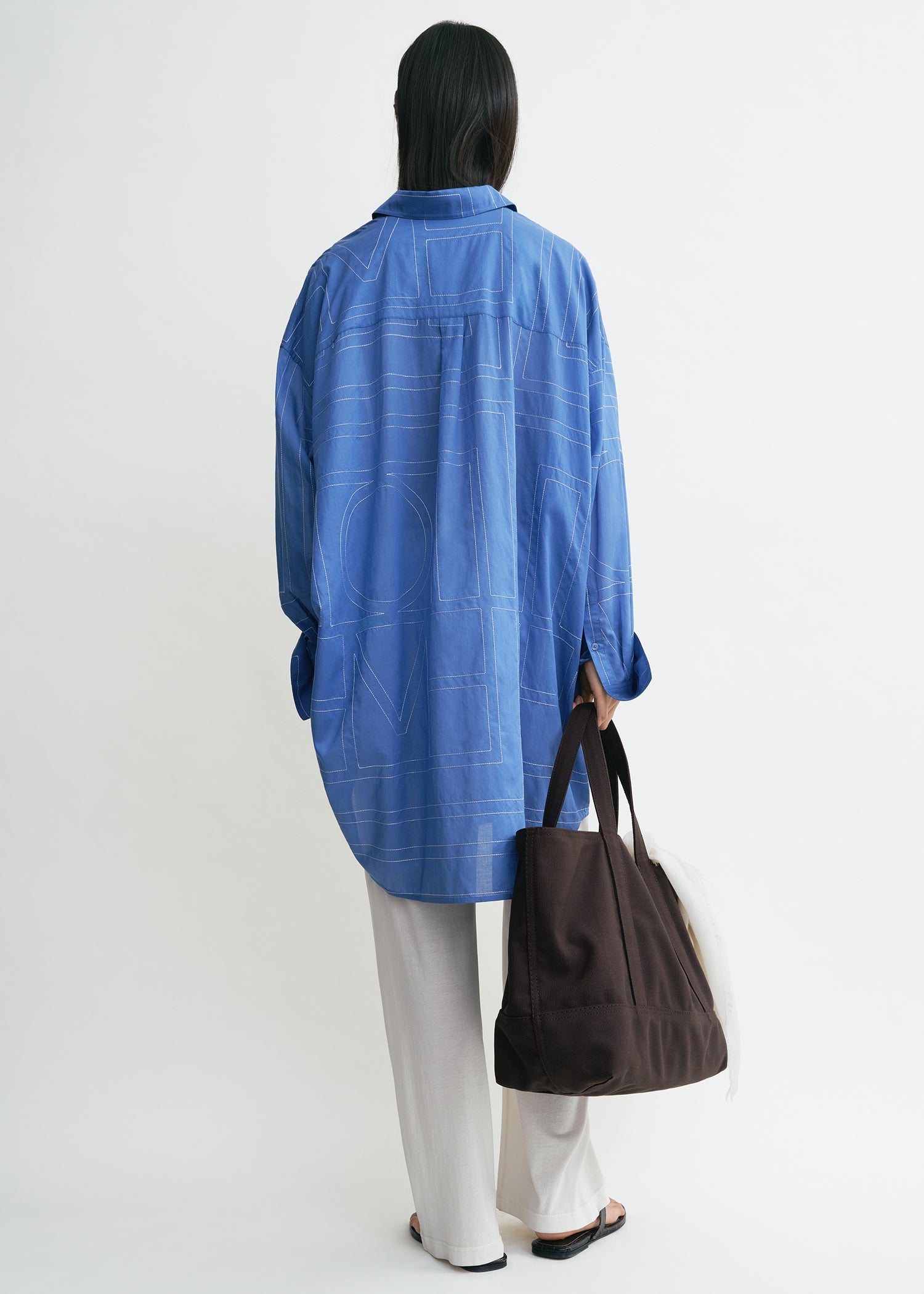 Long summer shirt cobalt
