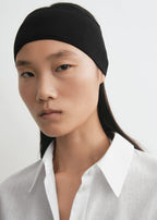 Compact knit headband black