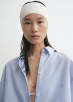 Compact knit headband white