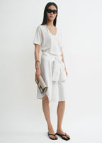 Cotton silk tee off-white