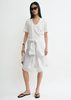 Cotton silk tee off-white