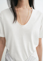 Cotton silk tee off-white
