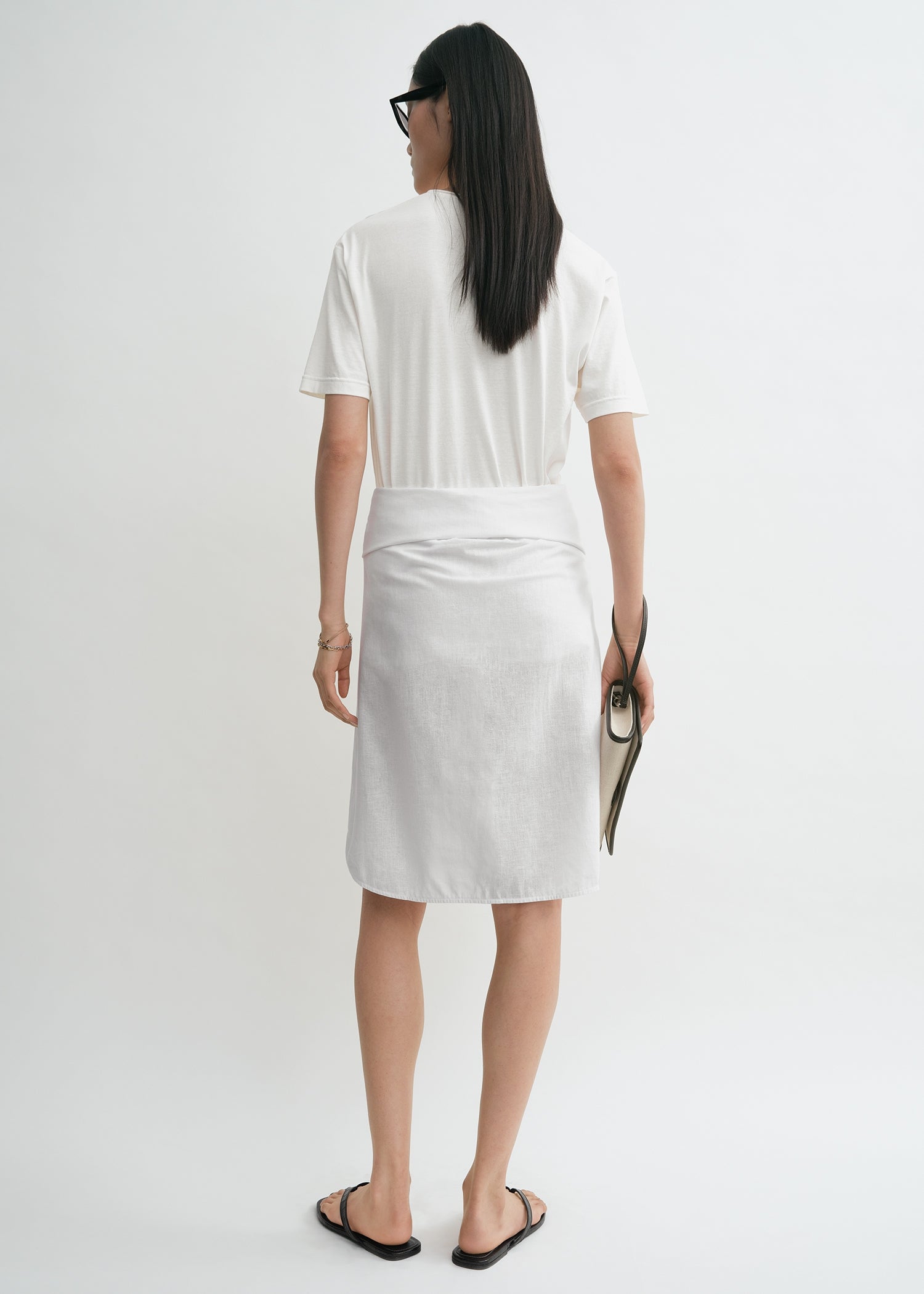 Cotton silk tee off-white
