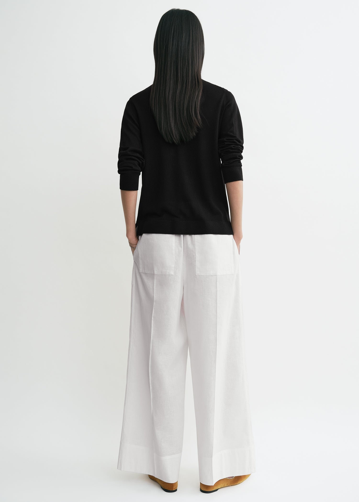 Wool silk knit black