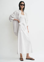 Tie-waist skirt white