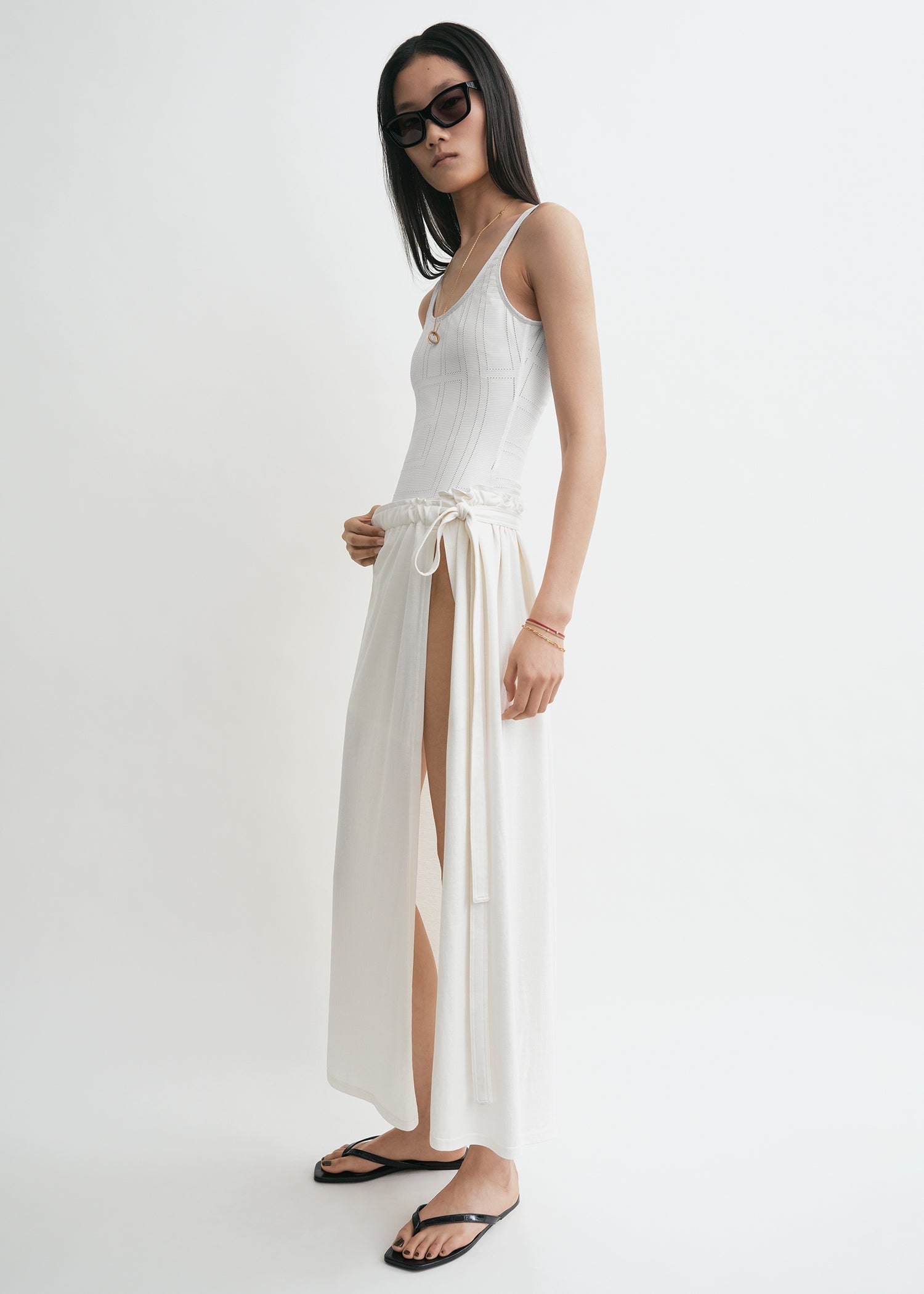 Wrap skirt off-white