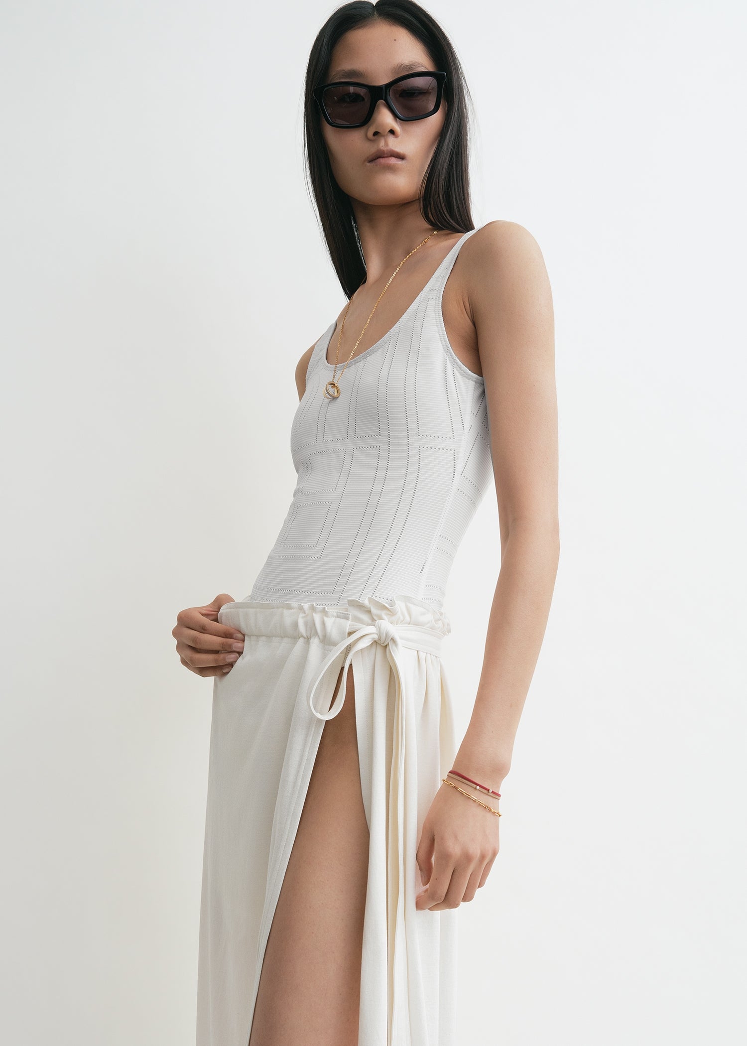 Wrap skirt off-white