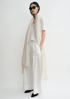 Wide summer trousers white