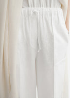 Wide summer trousers white