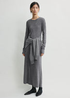 Long-sleeve everyday dress grey