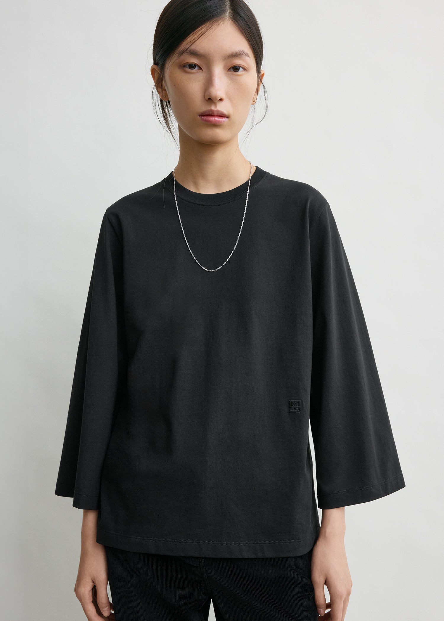 Wide-sleeve tee black