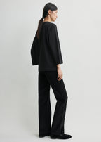 Wide-sleeve tee black