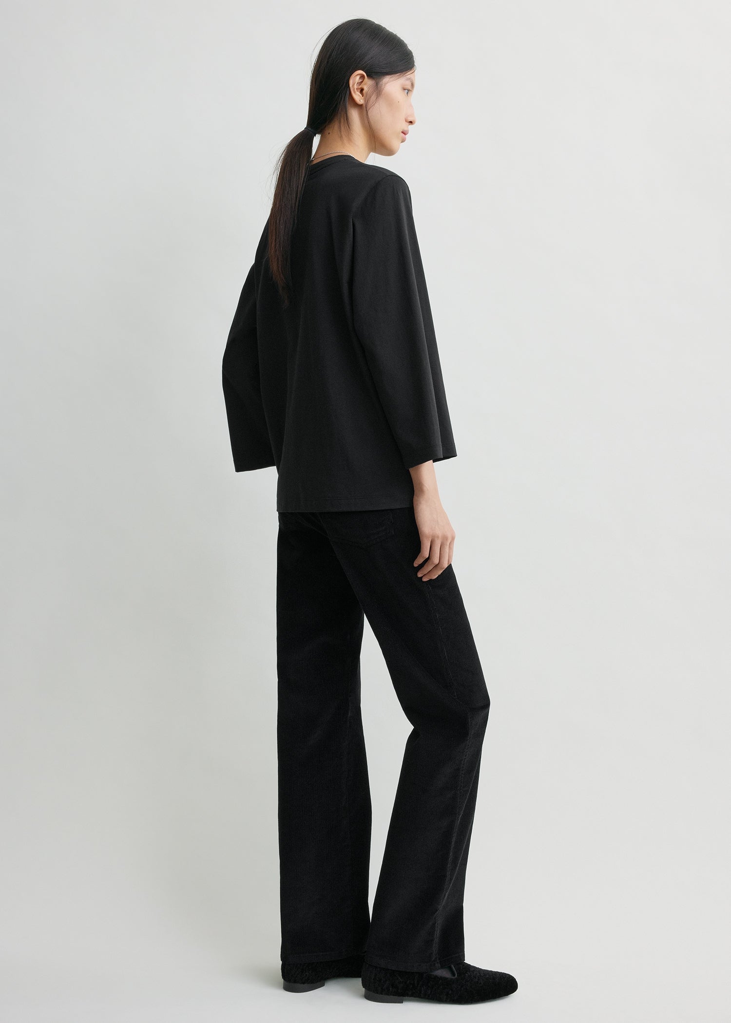 Wide-sleeve tee black