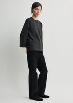Wide-sleeve tee black