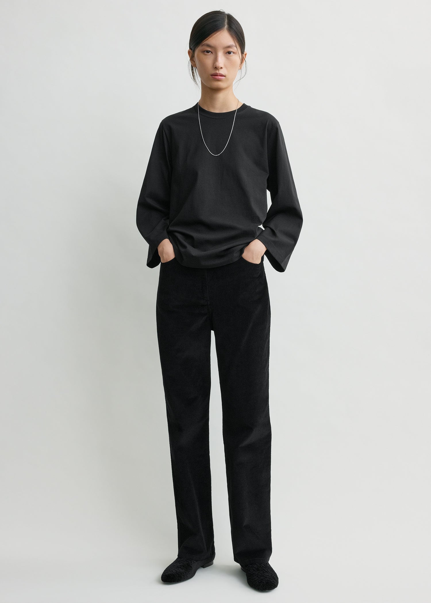 Wide-sleeve tee black