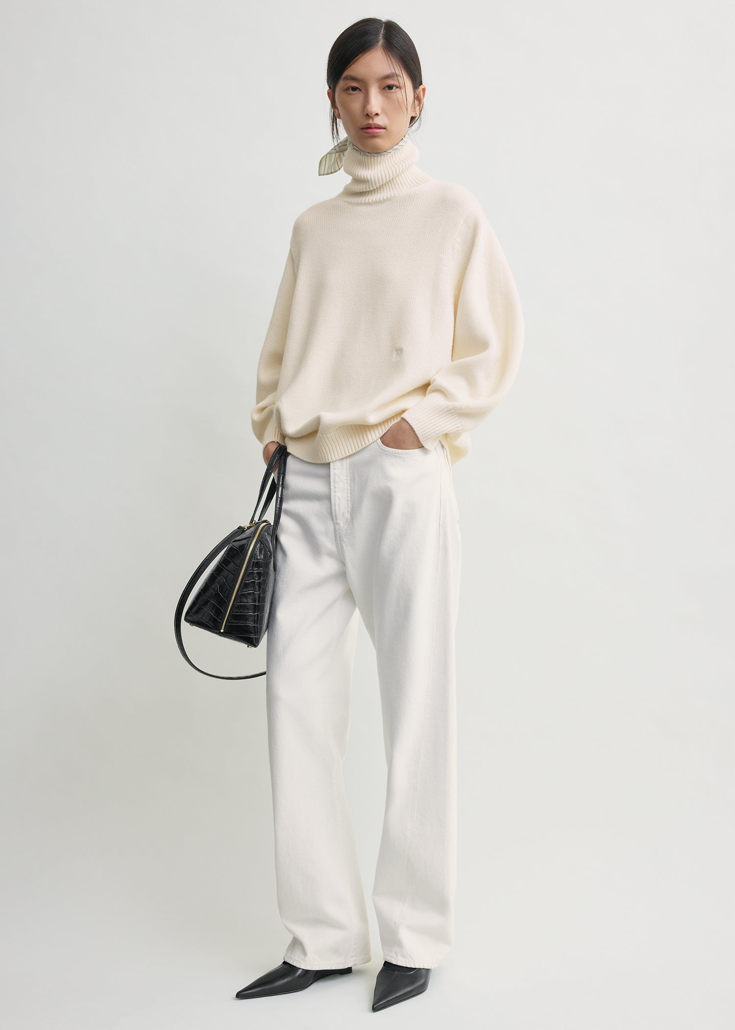 Oversized turtleneck ecru from Toteme - $670