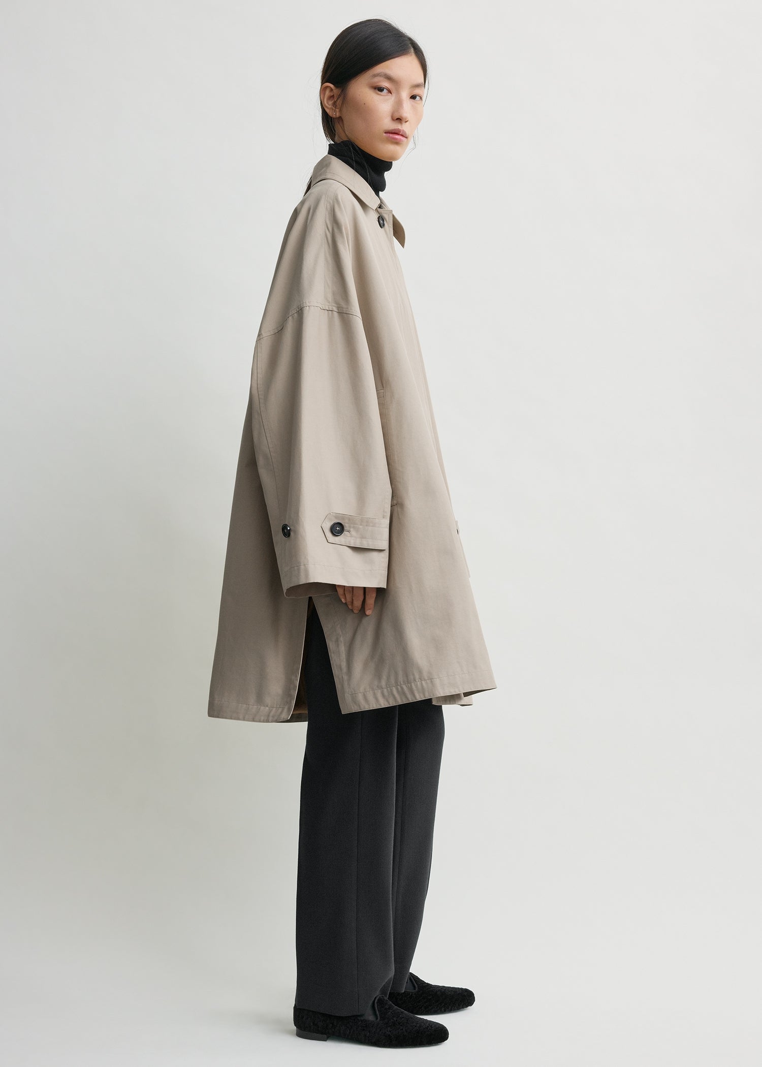 Winter car coat beige petite
