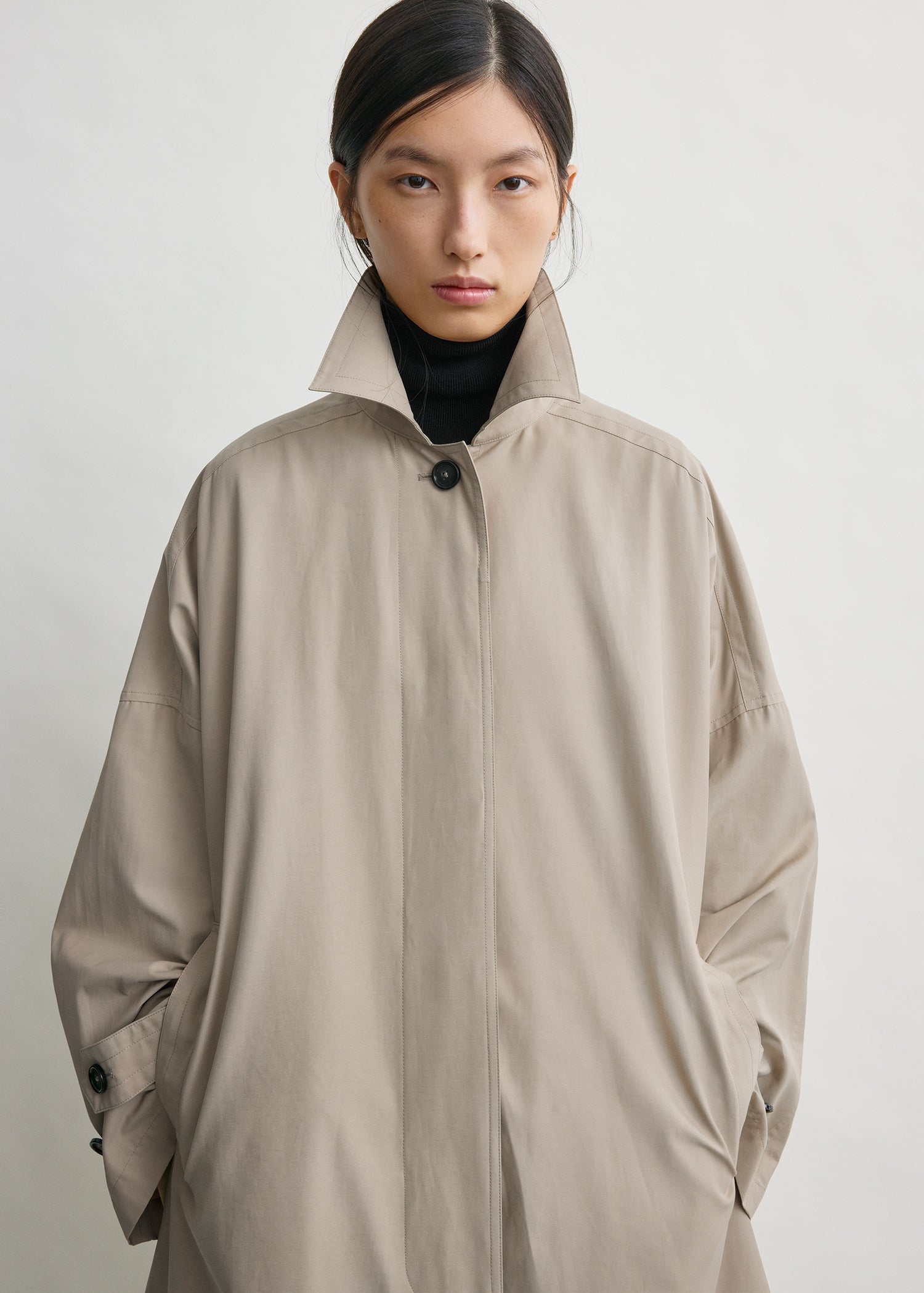 Winter car coat beige petite