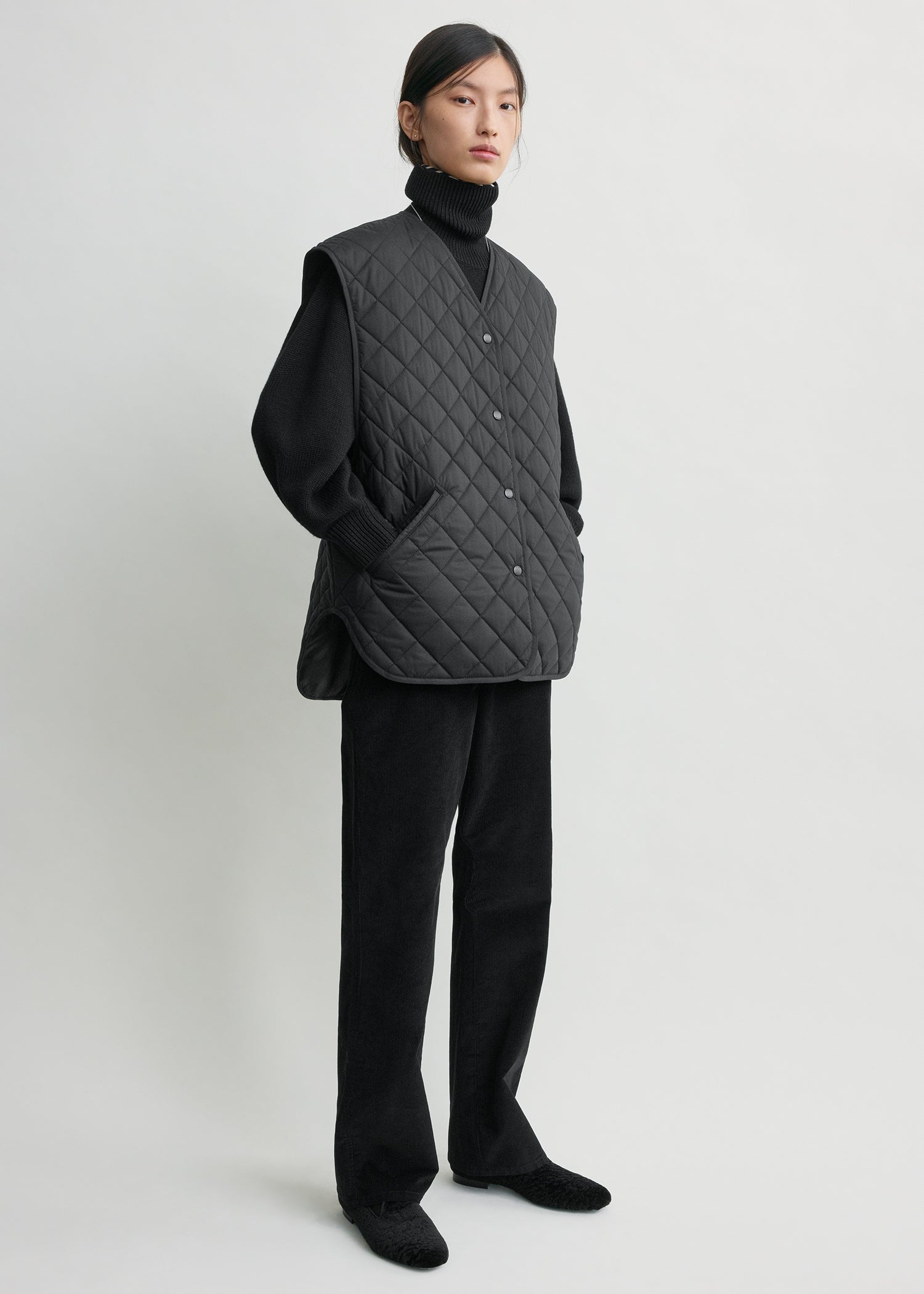 Quilted vest black