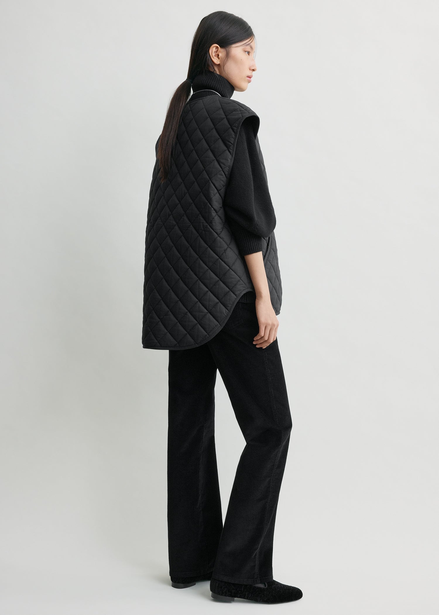 Quilted vest black