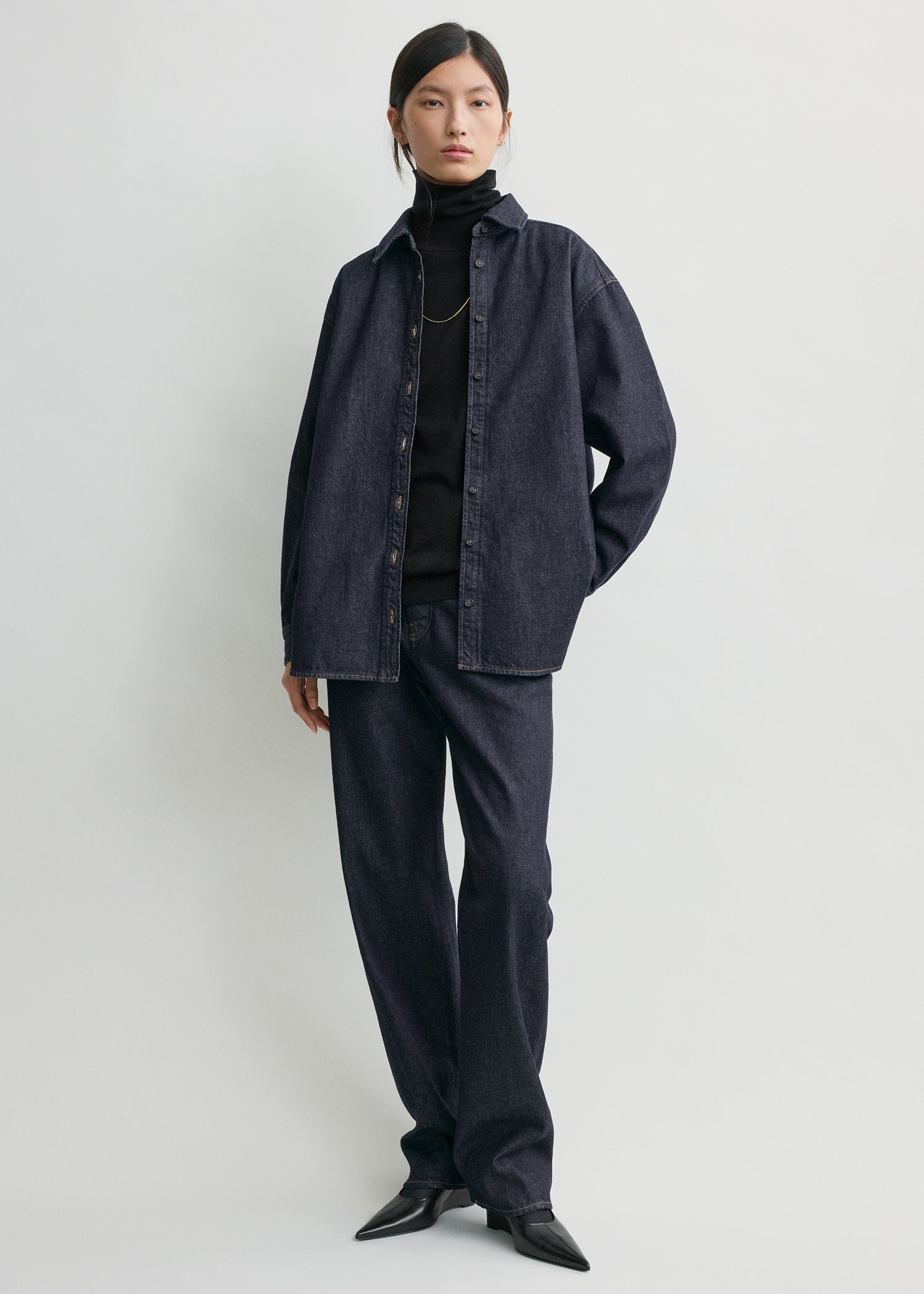Classic denim shirt soft raw from Toteme - $620