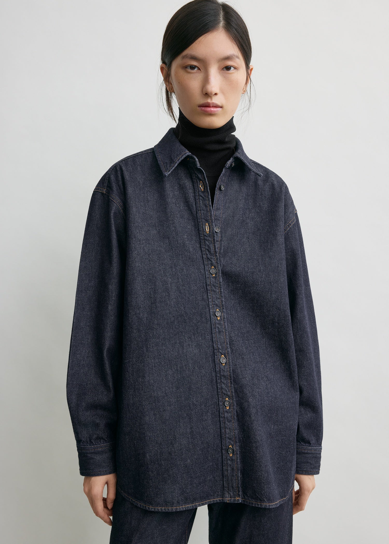 Classic denim shirt soft raw
