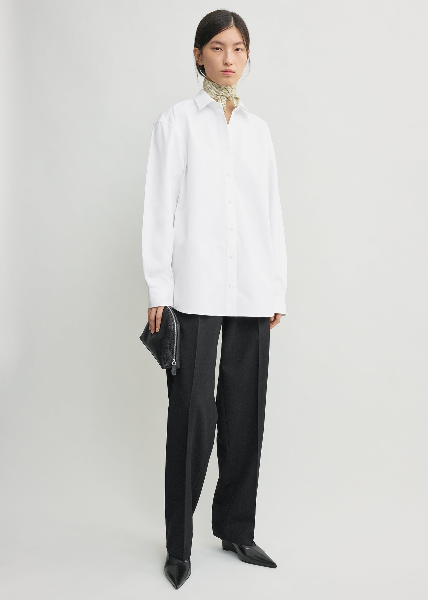 Classic poplin shirt white from Toteme - $540