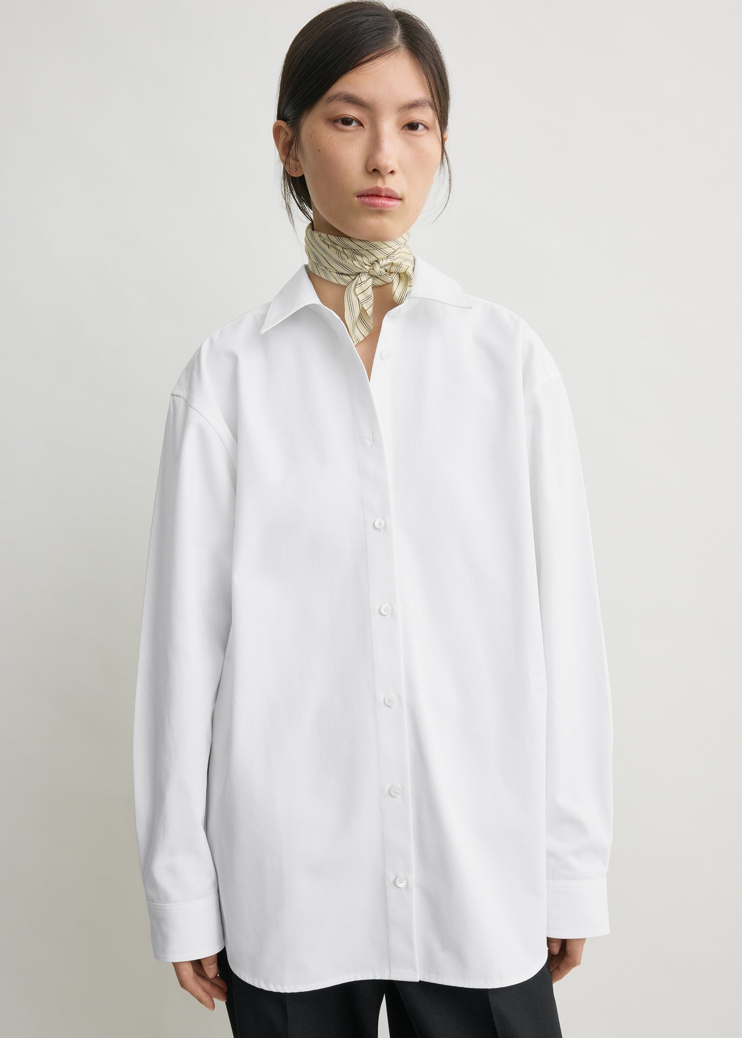 Classic poplin shirt white