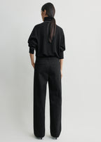 Relaxed twisted trousers black petite