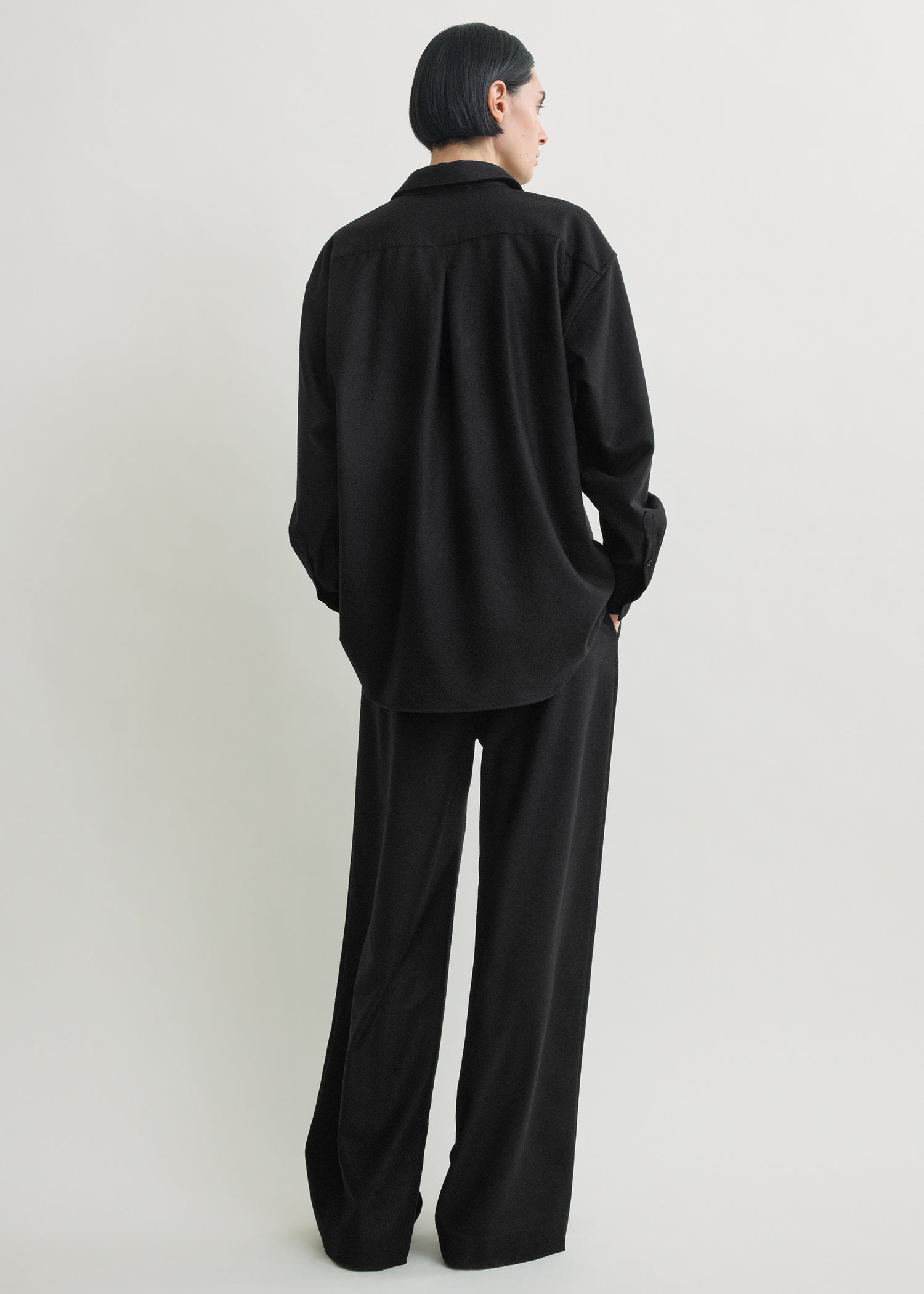 Classic winter shirt black