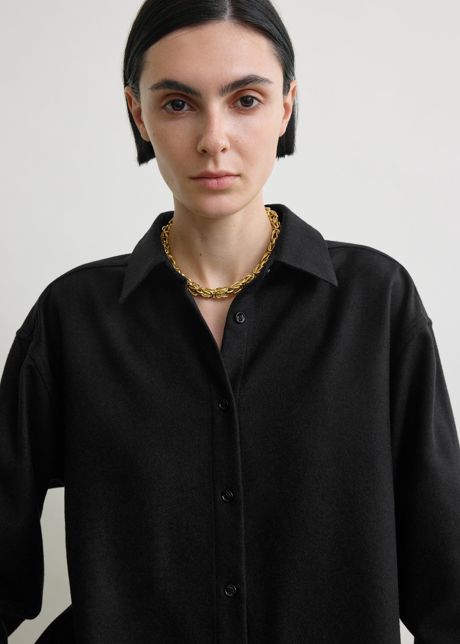 Classic winter shirt black