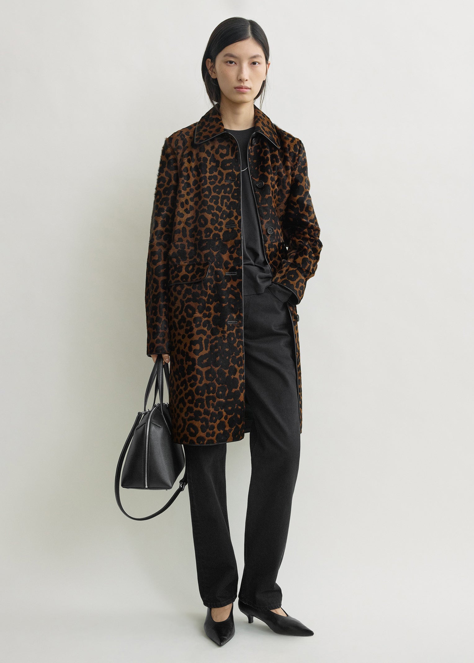 Pony hair coat leopard