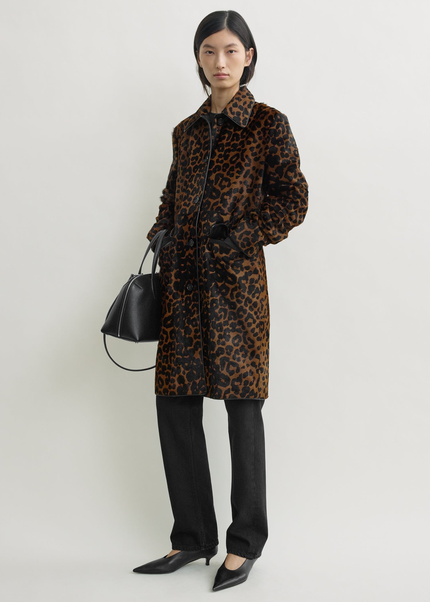 Pony hair coat leopard