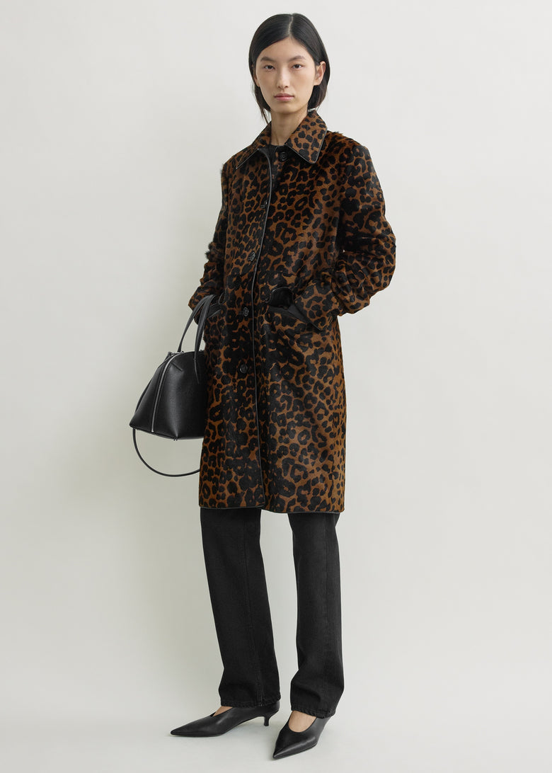 Pony hair coat leopard