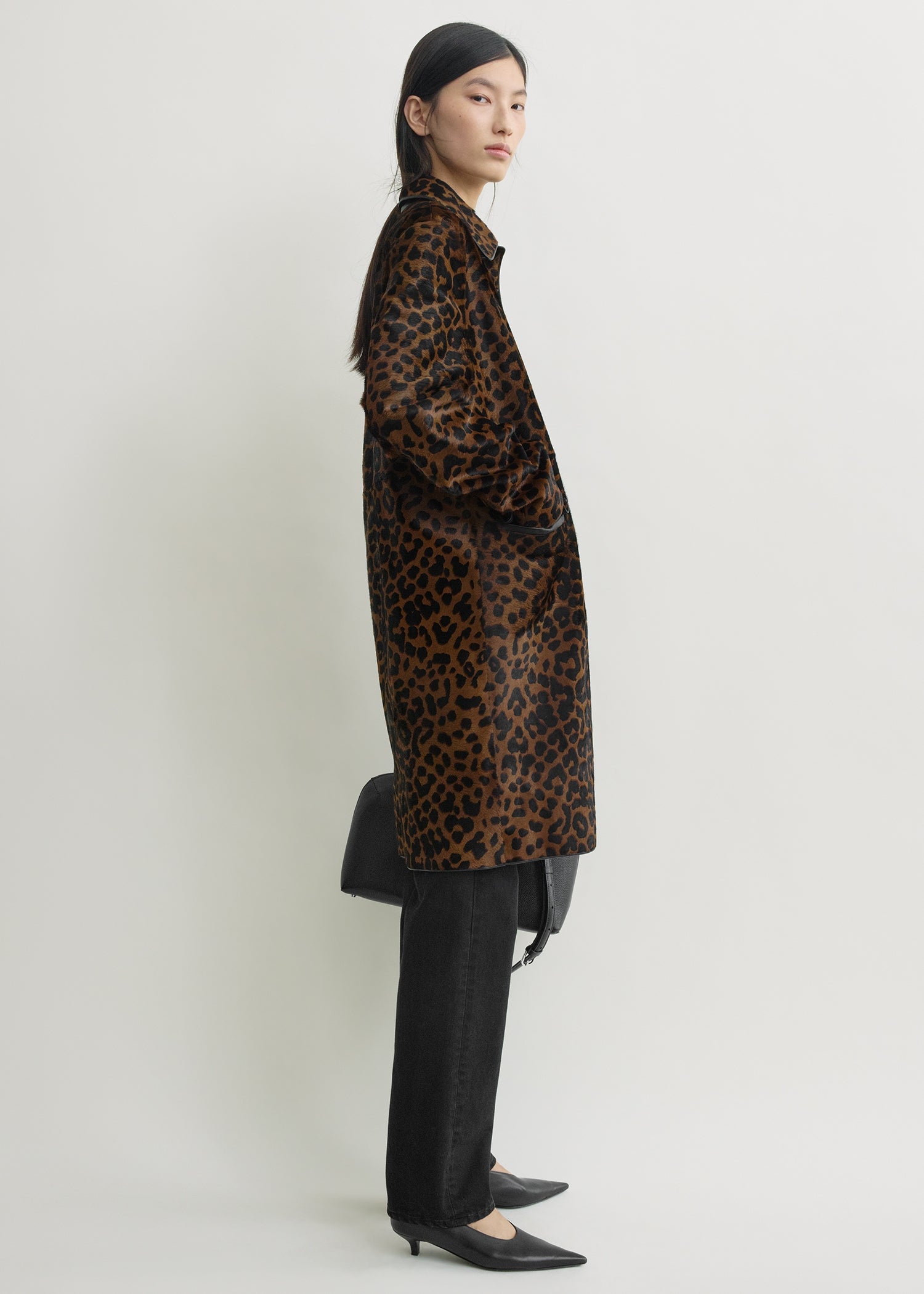 Pony hair coat leopard