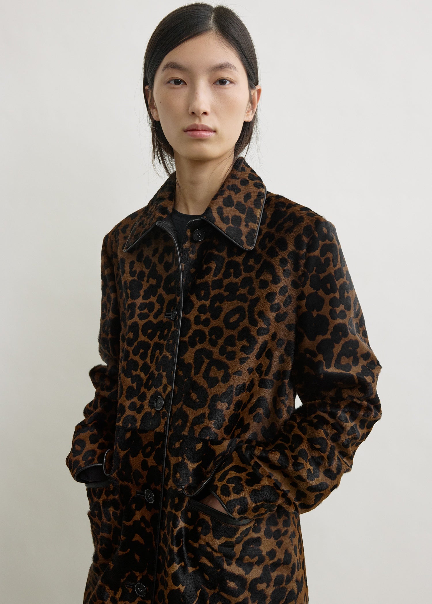 Pony hair coat leopard