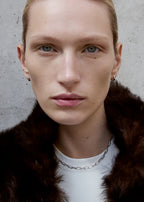 Crew-neck chain 18kt white gold