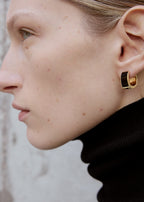 Signature hoops black/gold