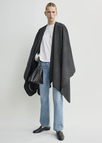 Winter flannel cape charcoal