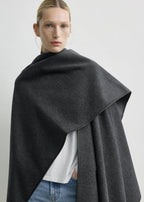 Winter flannel cape charcoal