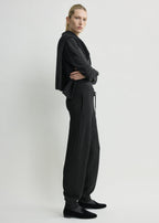 Pintucked sweatpants charcoal