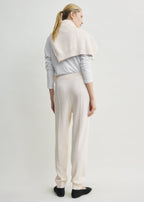 Pintucked sweatpants ecru