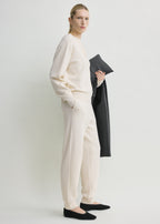 Pintucked sweater ecru