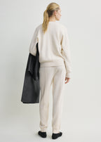 Pintucked sweater ecru
