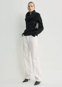 Funnel wool knit black