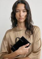Cocktail velvet bag black