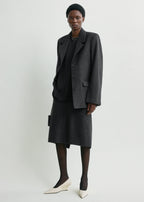 Twill suit jacket charcoal